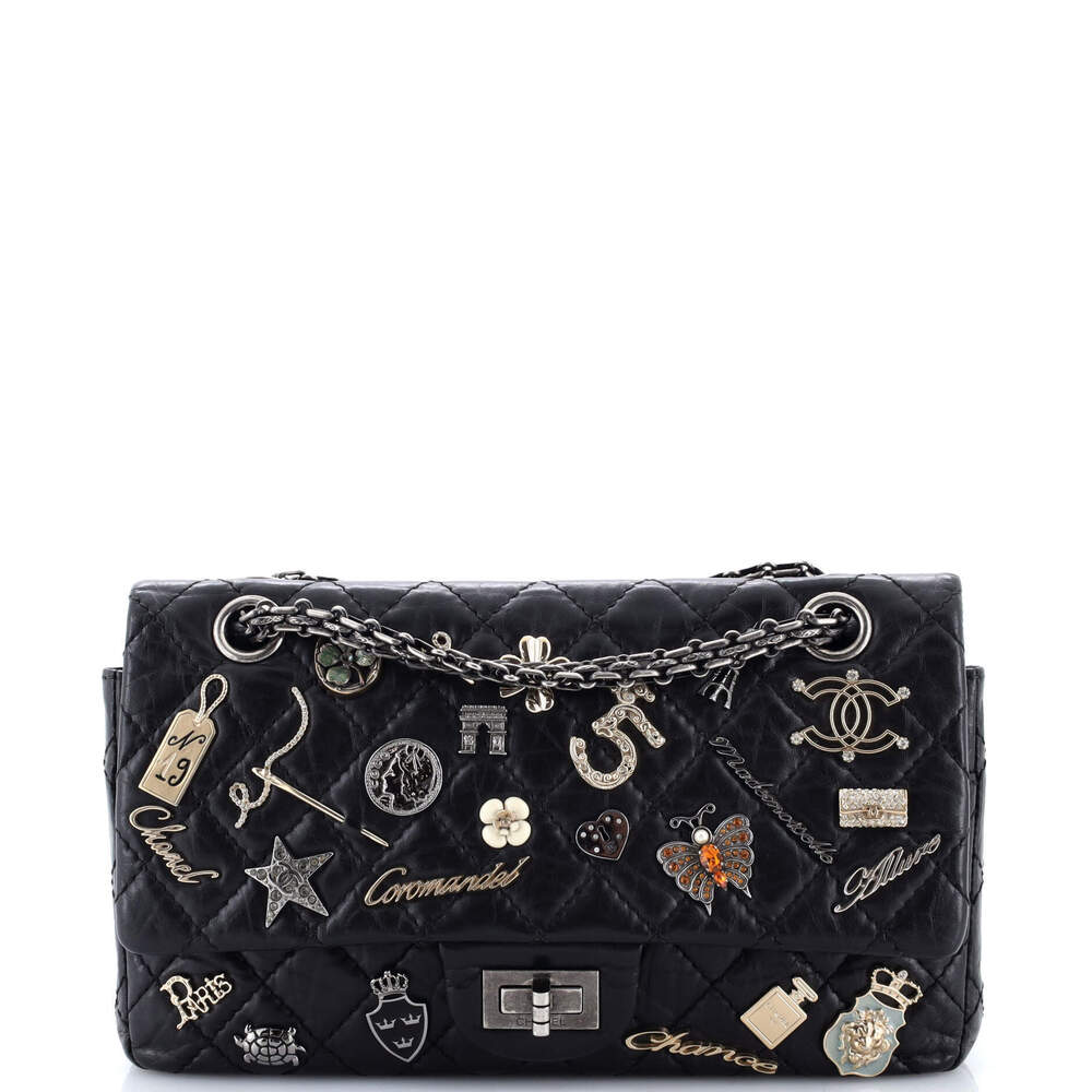 Chanel 225 Lucky Charms Reissue 2.55 Flap Bag Quilted Aged Calfskin